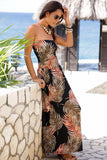 Bohemian Bandeau Print Maxi Dress