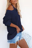 Cool Breeze Cotton Cold Shoulder Sweater