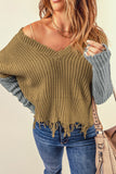 Tainted Love Cotton Distressed Sweater