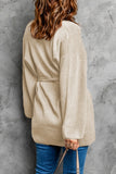 Robe Style Rib Knit Pocketed Cardigan with Belt