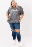 Leopard Print Shift Plus Size Top