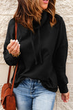 Cowl Neck Drop Shoulder Sweatshirt