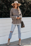 Lantern Sleeve Knitted Sweatshirt