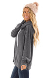 Long Sleeve Hoodie with Rope Drawstring