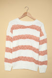 Striped Colorblock Knit Sweater