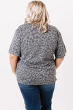 Leopard Print Shift Plus Size Top