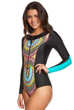 Aztec Print One-piece Swimwear