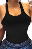 Thick Strap Backless Bowknot Tank Top