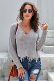 Tainted Love Cotton Distressed Sweater