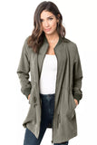 Drawstring Waist Lightweight Outcoat