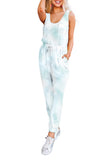 Tie Dye Drawstring Jogging Jumpsuit