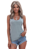 Scoop Neck Basic Solid Tank Top