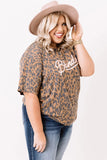 Leopard Print Shift Plus Size Top