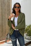 Chunky Knit Solid Cardigan with Pocket