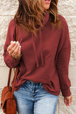 Cowl Neck Drop Shoulder Sweatshirt