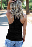 Scoop Neck Basic Solid Tank Top