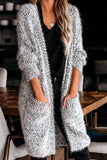 Fuzzy Knit Cardigan with Pockets