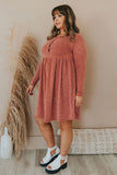 Plus Size Mineral Washed Ribbed Henley Dress