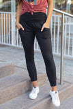 High Waist Pleated Pocket Leggings