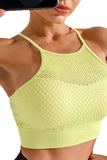 Mesh Splicing Textured Active Sports Bra