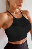 Mesh Splicing Textured Active Sports Bra