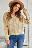 Drop Shoulder Loose Sweater with Hooded