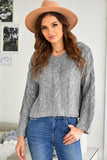 Drop Shoulder Loose Sweater with Hooded