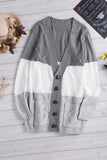 Front Pocket and Buttons Closure Cardigan