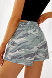 Camo Drawstring Elastic Waist Shorts