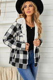 Plaid Print Fleece Button Jacket