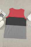 Color Block Crew Neck Tank Top