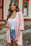 Ribbed Open Front Knit Cardigan