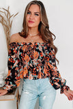 Off The Shoulder Smocked Floral Top