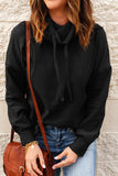 Cowl Neck Drop Shoulder Sweatshirt