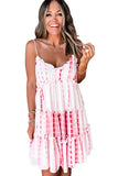 Tie-dye Tiered Ruffled Flowy Slip Dress