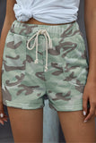 Camouflage Drawstring Casual Shorts