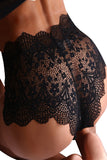 High Waist Lace Hollow Out Panty