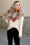 Cheetah Chevron Color Block Hoodie