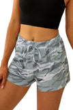 Camo Drawstring Elastic Waist Shorts