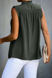 Frilled Tank Top with Buttons