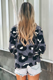 Leopard Print Long Sleeve Loose Top