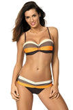 Gradient Color Block Push up Bikini Swimwear