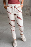 Casual Tie-dyed Drawstring Elastic Waist Pants