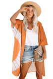 Tie Dye Open Front Beach Cover Up