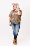 Leopard Print Shift Plus Size Top