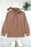 Cowl Neck Drop Shoulder Sweatshirt