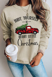 SANTA BABY Leopard Print Letter Graphic Sweatshirt