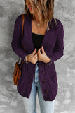 Front Pocket and Buttons Closure Cardigan