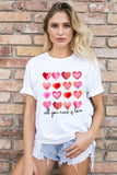 Be Kind Heart Print O-Neck T-shirt