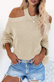 Cool Breeze Cotton Cold Shoulder Sweater